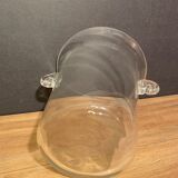 Grand seau en verre cristallin