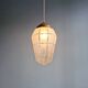 Art Deco pendant light in faceted satin glass, 1920s-30s