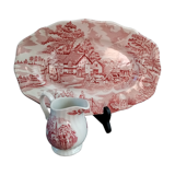 Staffordshire dish and gravy boat