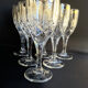 Bohemia - glasses on foot (6) - Modern mid-century - Lead crystal 24% Pbo