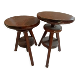 Set of two screw stools