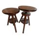 Lot de deux tabourets à vis