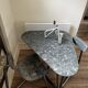 Set of a dining table and two chairs (vintage) purchased from a gallery.