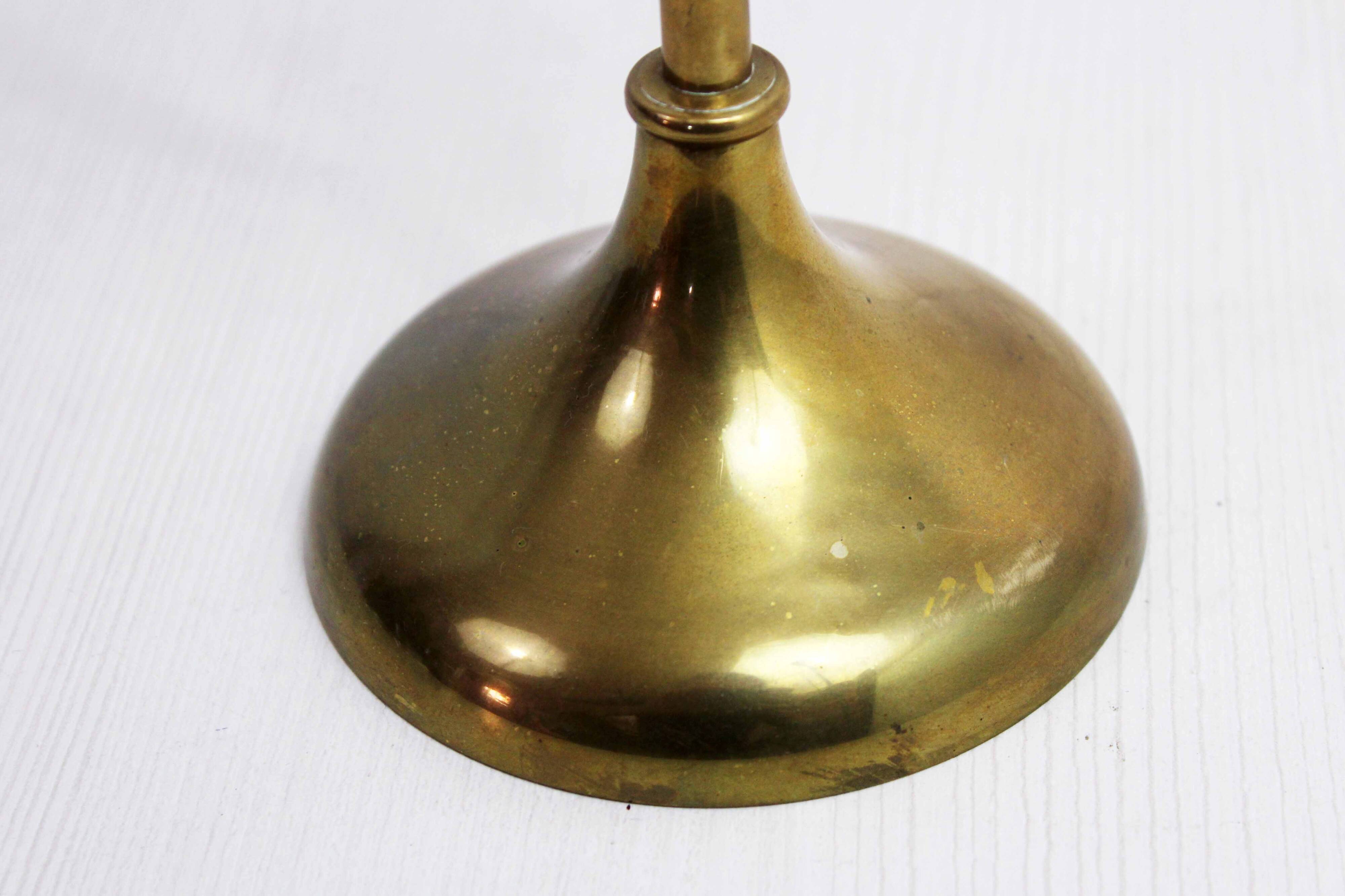 Double brass candle holder