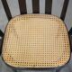 Lot de 4 chaises de salle à manger/bistro au design vintage en bois avec sièges tissés