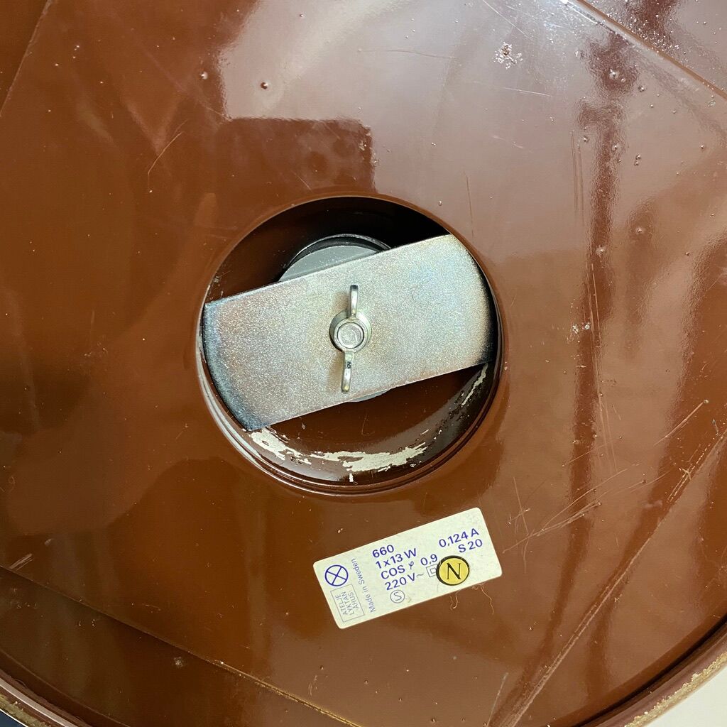 Tube brown lamppost by Anders Pehrson for Ateljé Lyktan 1970s