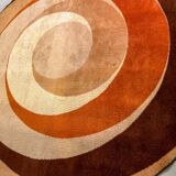 Vintage Bauhaus round rug