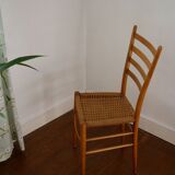 Chairs made of wood and rope