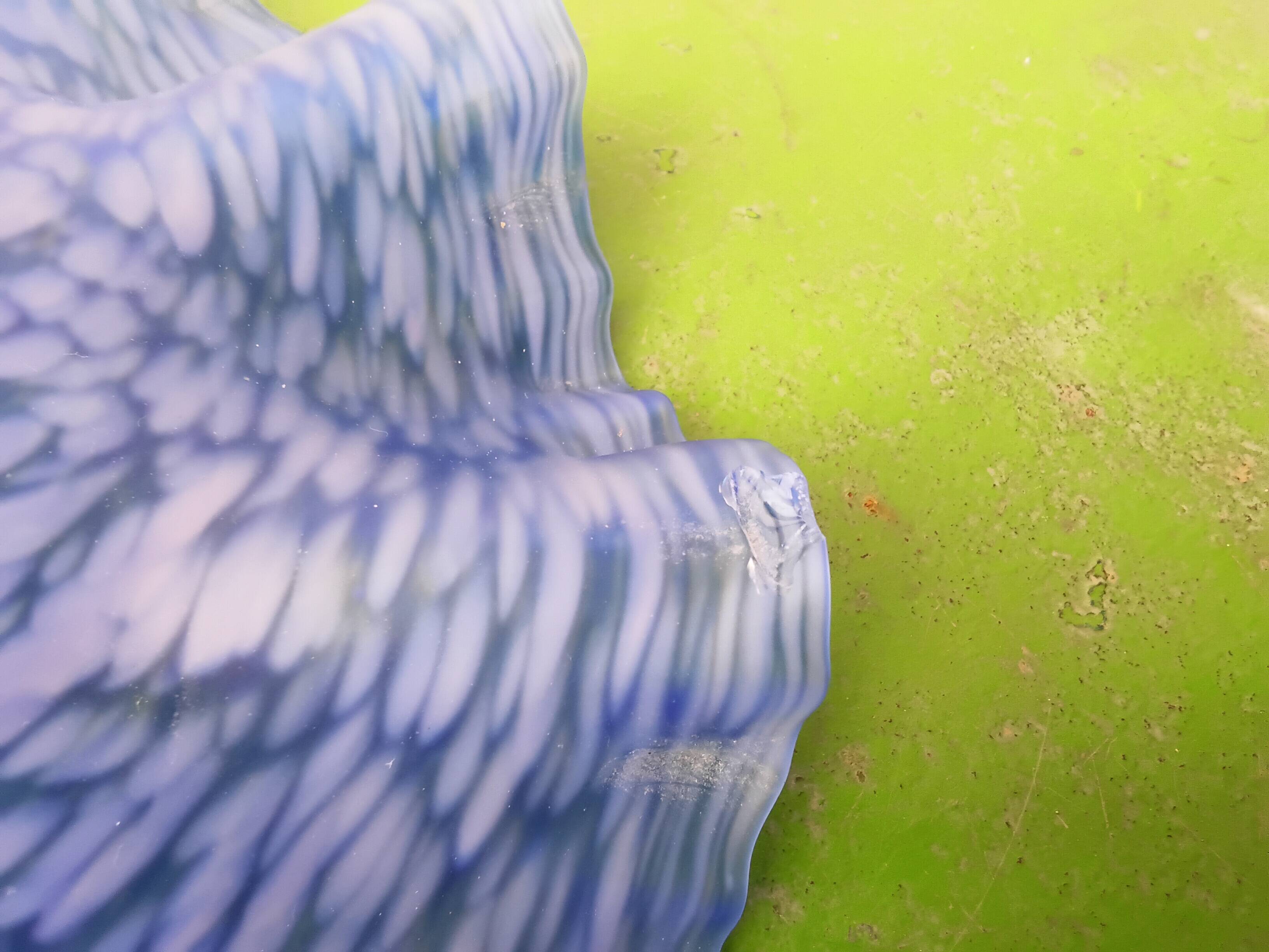 Vintage draped opaline glass pendant.