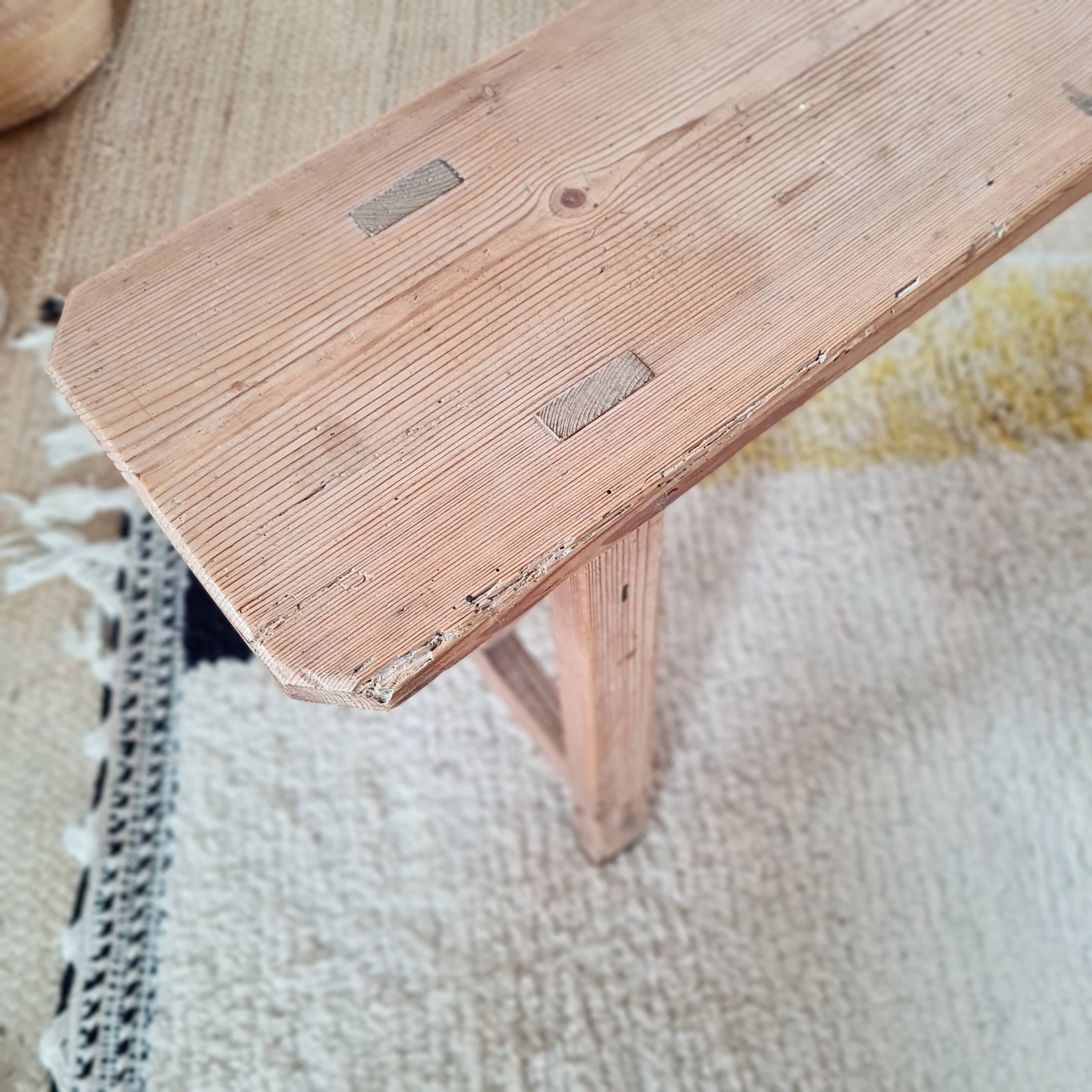 Old wooden farm bench L140
