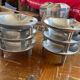 Lot of stainless saucers