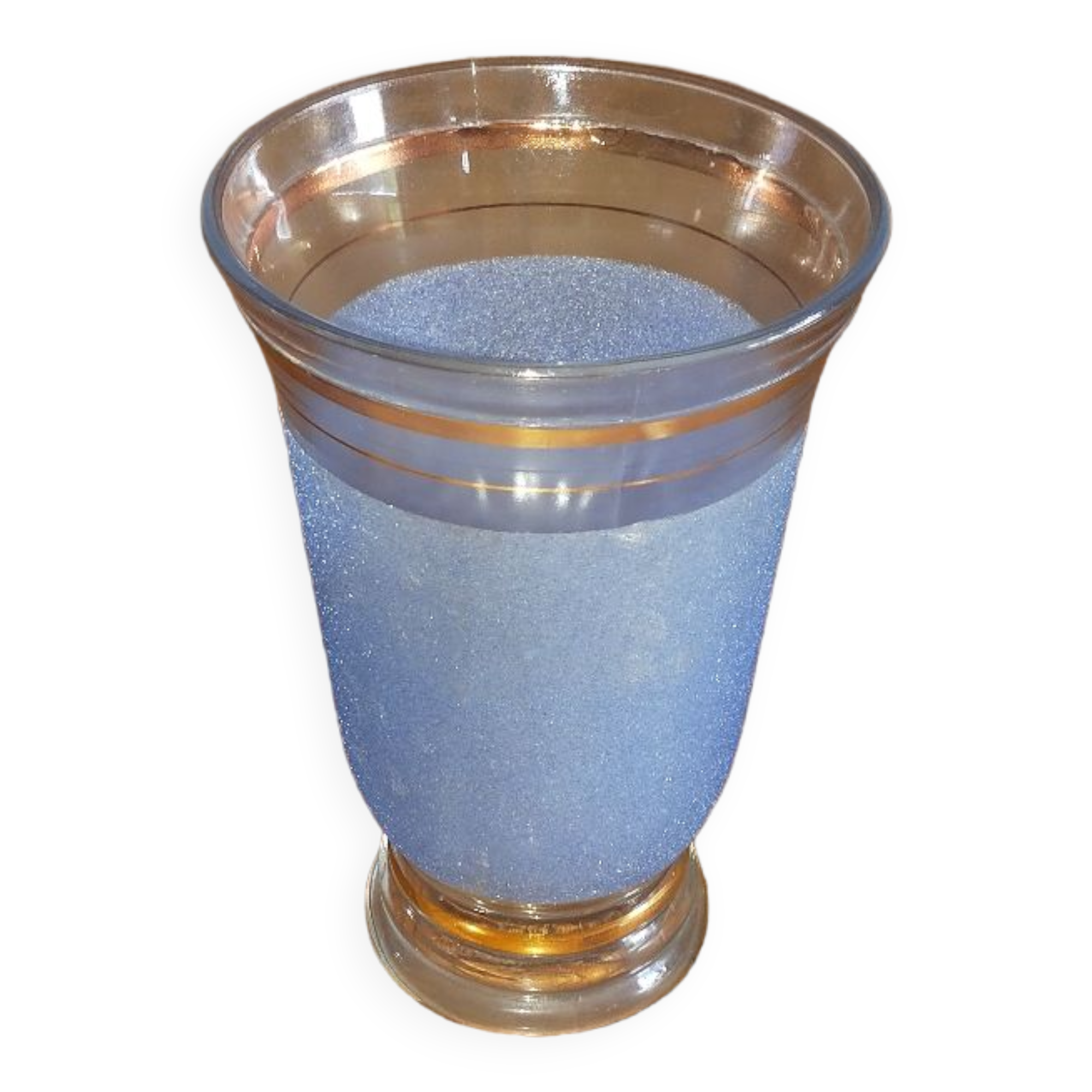 Blue granite vase