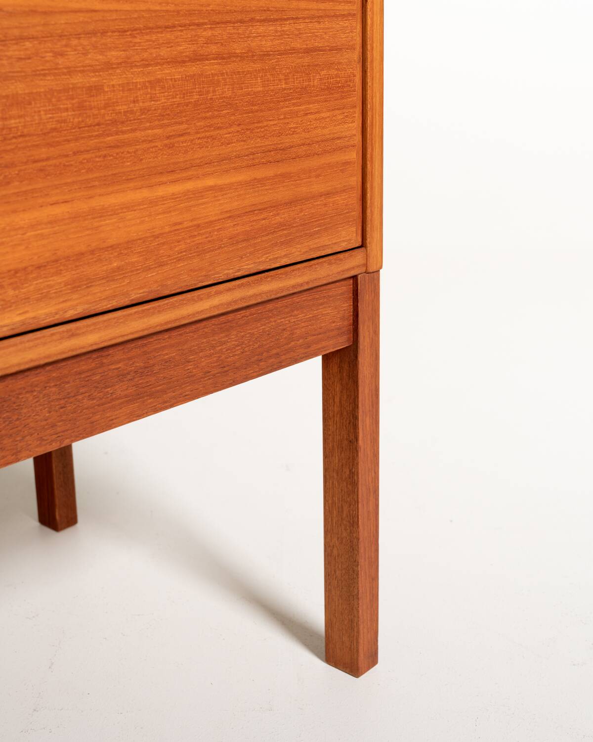 Teak Bar Cabinet with Drop-Down Door, Scandinavia, 1960s