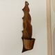 Vintage solid brass gold wall candle holder