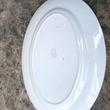 Plat ovale Creil et Montereau modèle Oeillet
