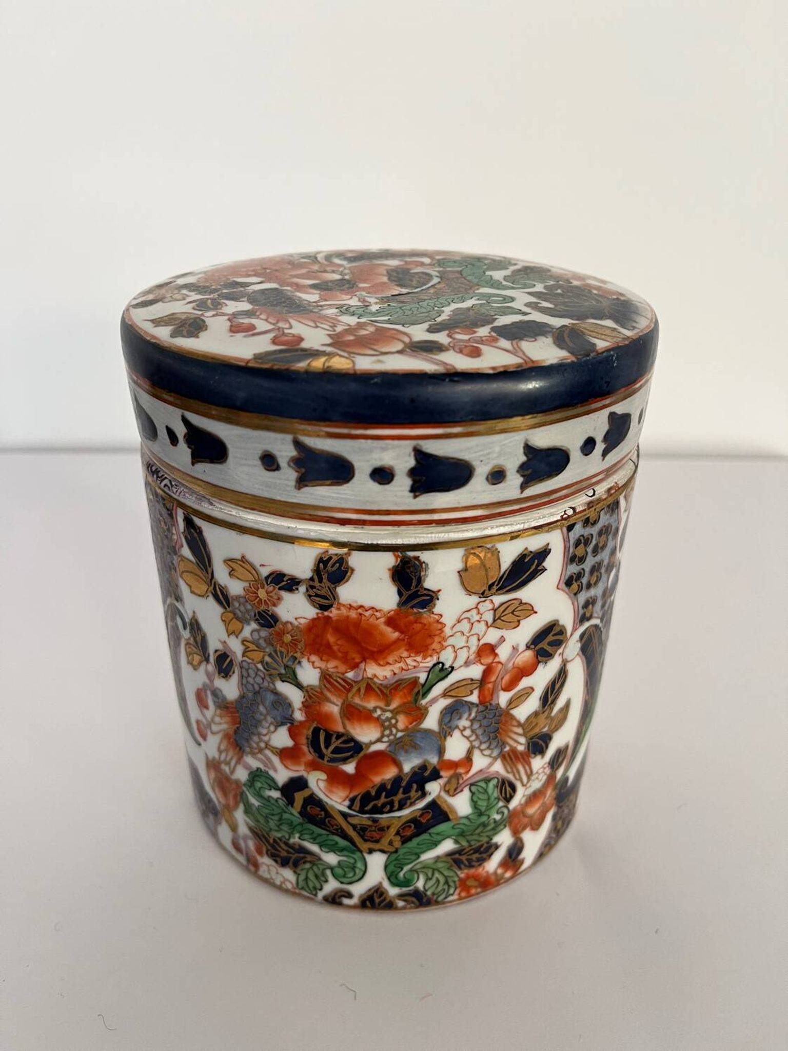 Pot / vide poche avec couvercle porcelaine chinois