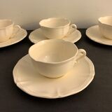4 cups and 4 sous cups Digoin Sarreguemines, 1920