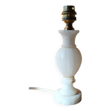 Ancien pied de lampe en marbre - lampe urne en pierre blanche