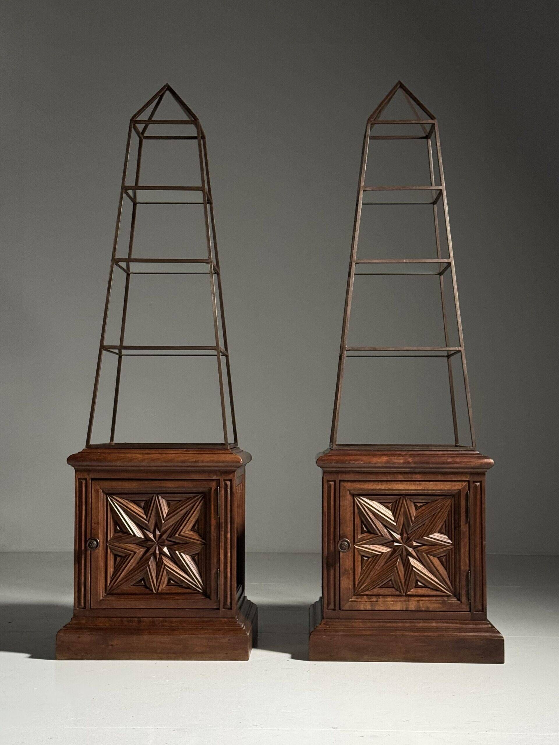 Set of 2 obelisk étagères