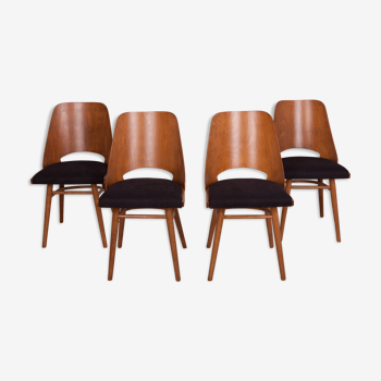 4 lollipop dining chairs from tatra, 1960s