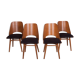 4 lollipop dining chairs from tatra, 1960s