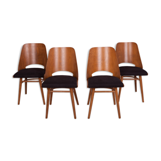 4 lollipop dining chairs from tatra, 1960s