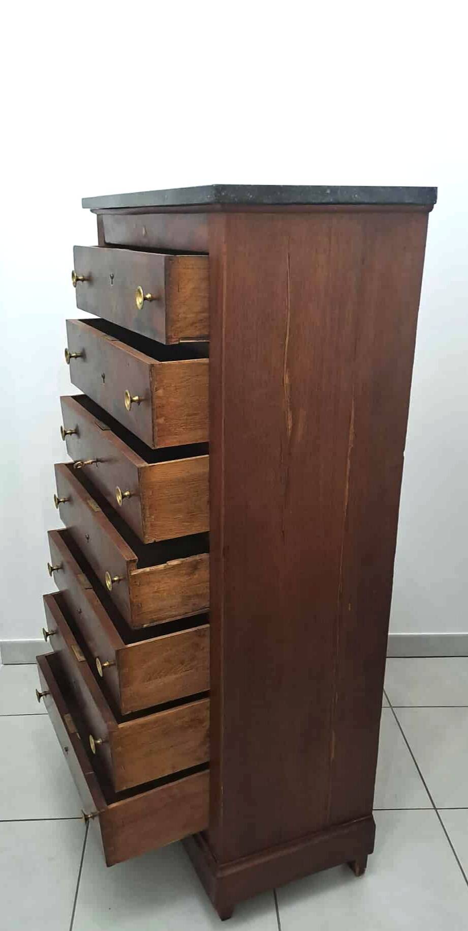 Semainier acajou Empire Restauration