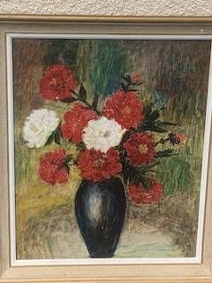 Tableau, painting on canvas, still life, the bouquet of flowers.
