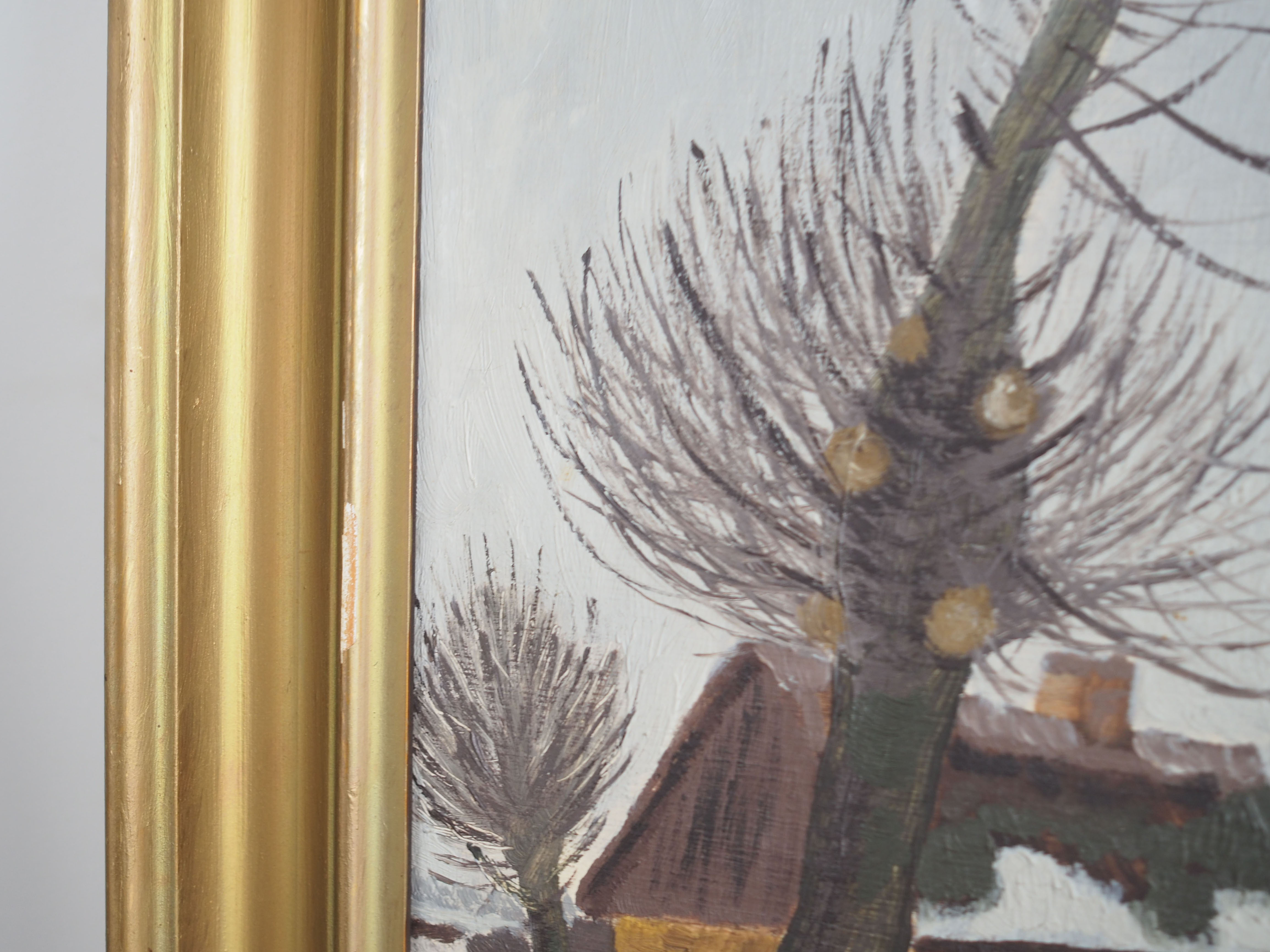Painting, The Winterscape”, Scandinavian design, 1960s
