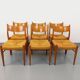 Set of 6 vintage teak Danish rope chairs Gessef Consorzio Sedie Friuli
