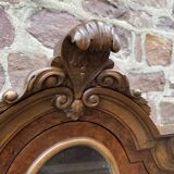 Hanging display case baroque style walnut circa 1950