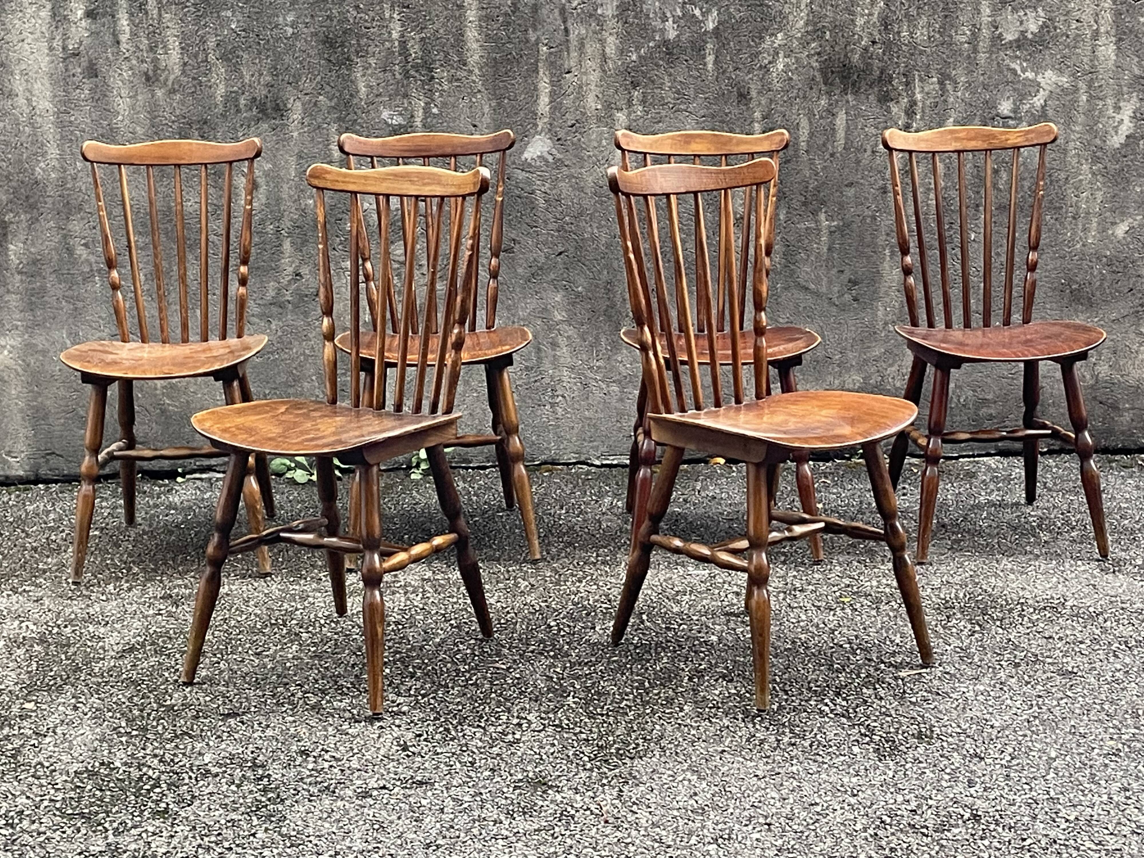 Set of 6 Baumann bistro chairs