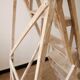Old wooden painter's step ladder