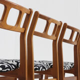 Chaises de salle à manger vintage en teck, style années 1960, lot de 5