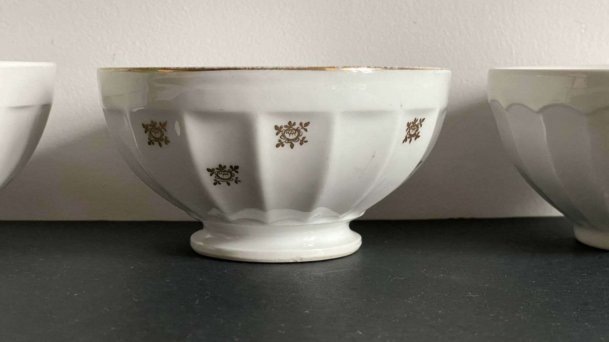 BOWLS Ceramic Pink and Gold VINTAGE