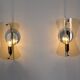 Pair of black sconces, murano glass, Italy, 1960