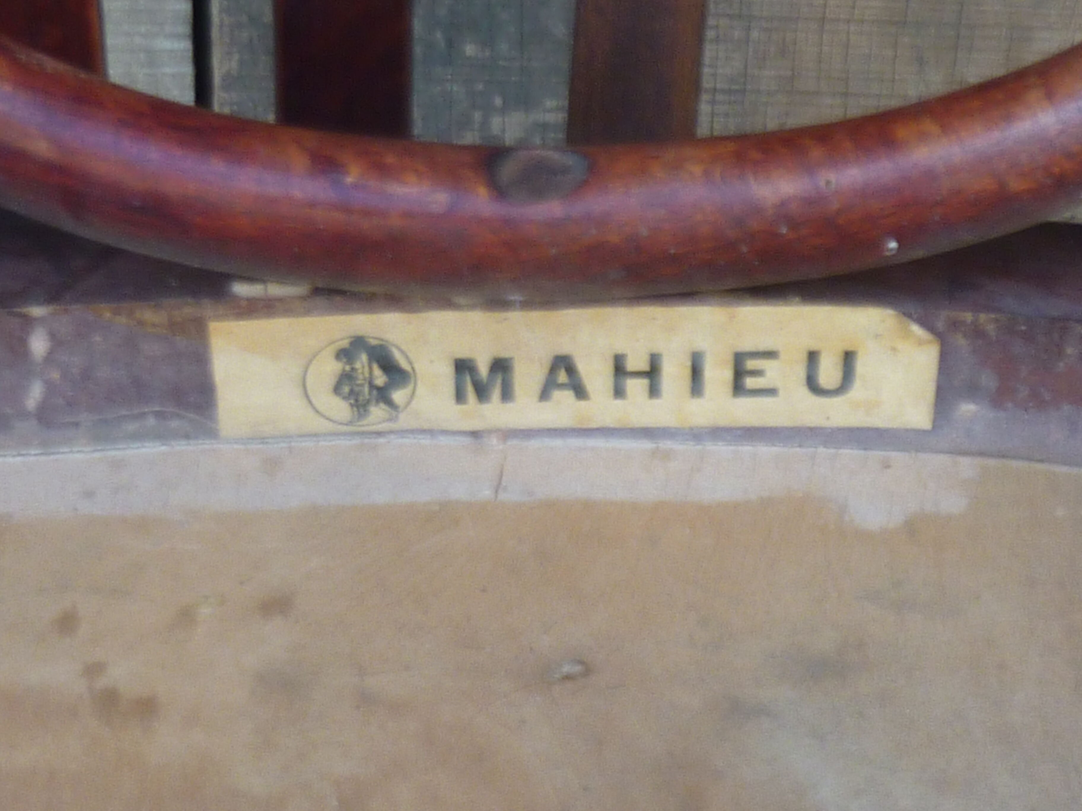 4 Mahieu bistro chairs in turned wood of the 30s