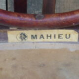 4 Mahieu bistro chairs in turned wood of the 30s