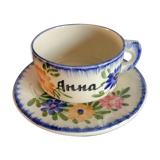 Bowl and plate in Pozzi earthenware