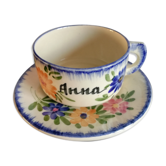 Bol et assiette en faïence Pozzi