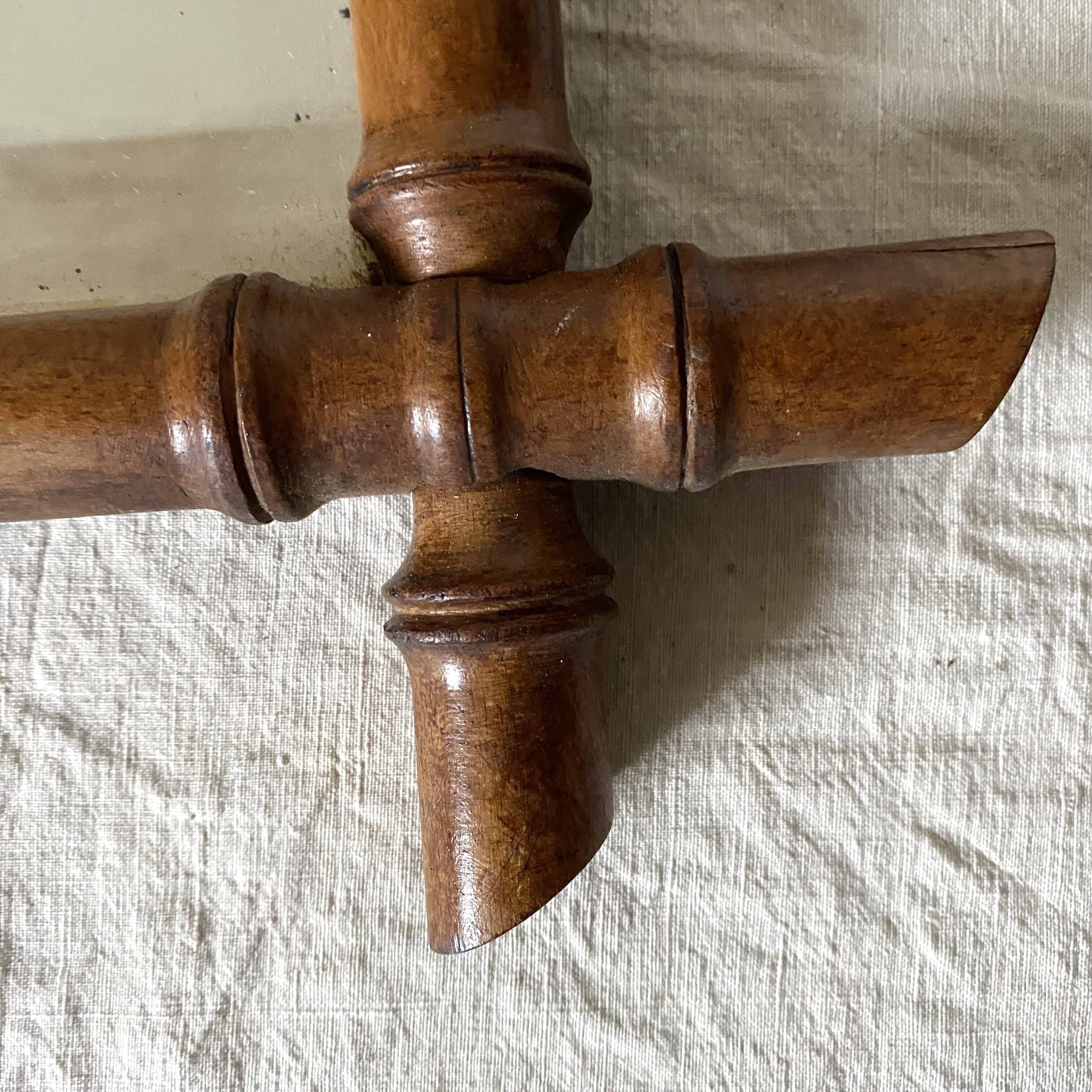 Antique wooden mirror turned bamboo style