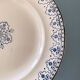 Series of 12 flat plates XIXth earthenware Terre de Fer Clairefontaine
