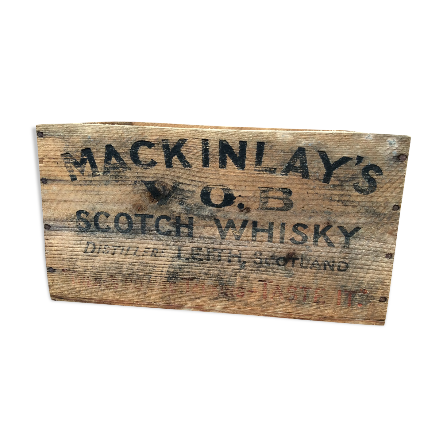 Wooden crate pub whisky scoth vintage 1950 scotland