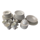 Dish set 60 pieces in white earthenware Italy Quadrifoglio