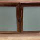 Commode palissandre et métal design 1950