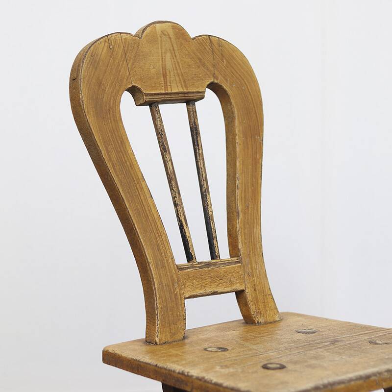 19th century antique painted primitive mountain chairs