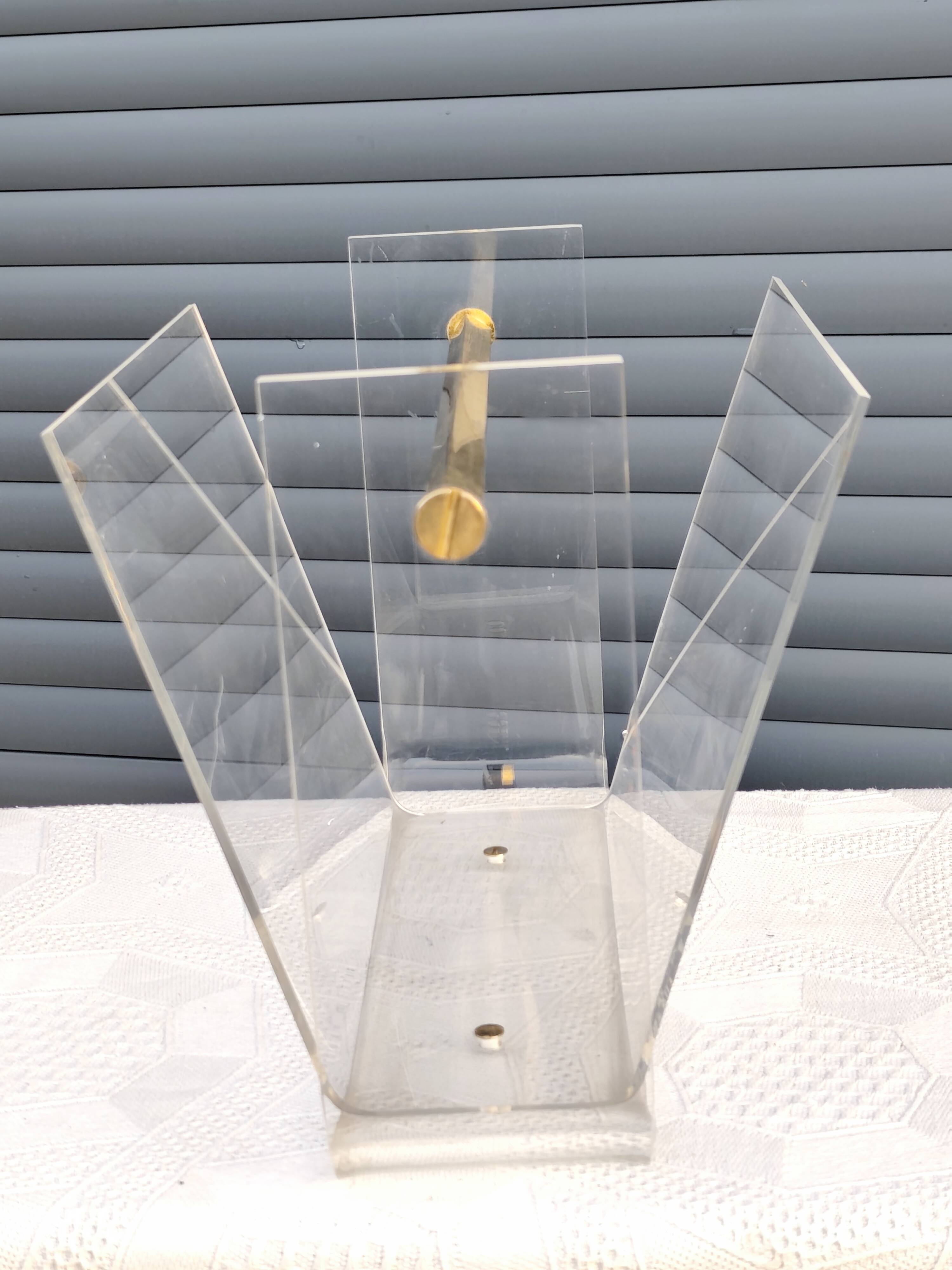 Vintage plexiglass magazine rack