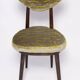 Heart-shaped mid-century chair in green velvet New Waves, Europe, 1960s