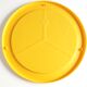 Syla round mirror in yellow plastic, 70s