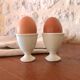 Antique earthenware egg cups